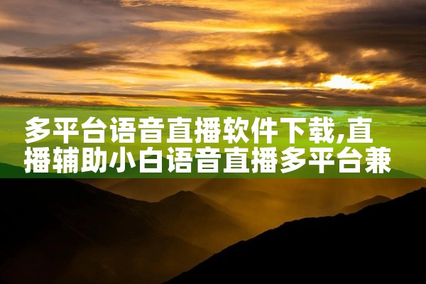 多平台语音直播软件下载
